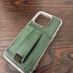 Brand new Walli leather Green leather phone Case iPhone 15 pro